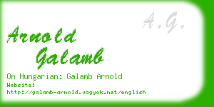 arnold galamb business card